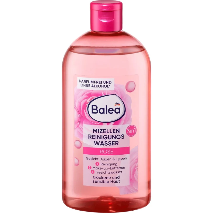 میسلار واتر پوست خشک و حساس گل رز باله‌آ Balea Micellar Water with Rose Water