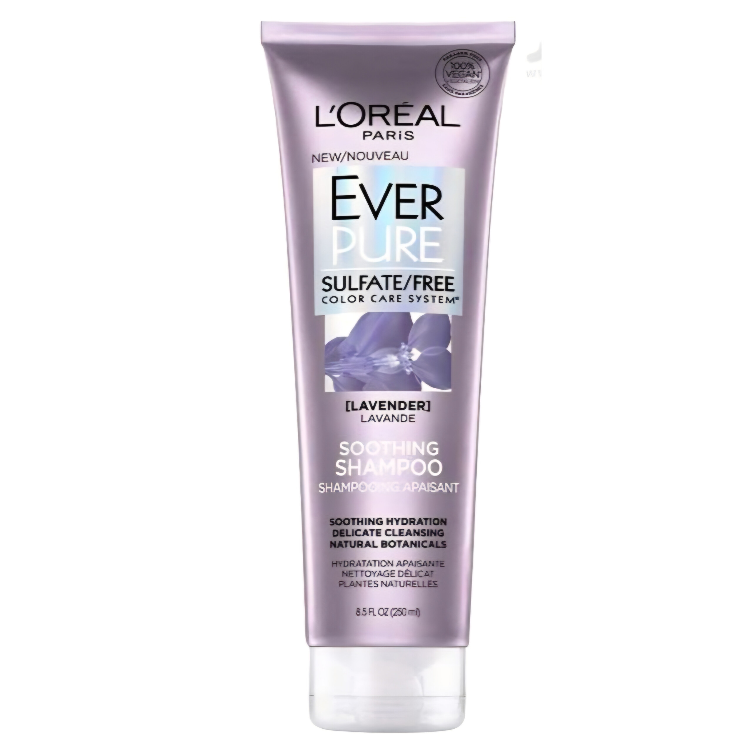 شامپو تسکین‌دهنده لورآل اورپیور بدون سولفات اسطوخودوس L'Oreal Paris EverPure Sulfate Free Lavender Soothing Shampoo