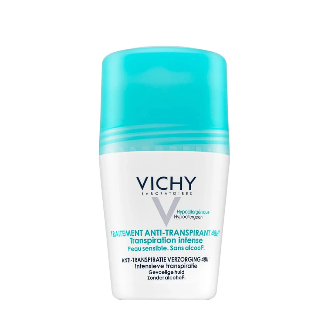 دئودورانت و ضدتعریق ضدحساسیت رولی ۴۸ ساعته ویشی مخصوص تعریق شدید Vichy Deodorant Anti-Perspirant Treatment 48H for Intense Perspiration