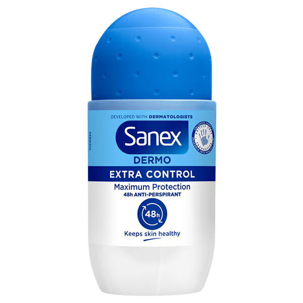 دئودورانت ضدتعریق ضدحساسیت 48 ساعته درمو اکسترا کنترل سانکس Sanex Dermo Extra Control Roll On Anti-Perspirant Deodorant