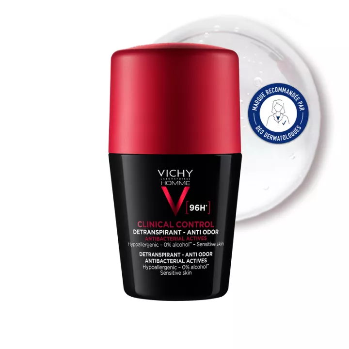 دئودورانت و ضدتعریق مردانه ویشی کلینیکال کنترل ۹۶ ساعته VICHY Deo Roll On Clinical Control Men