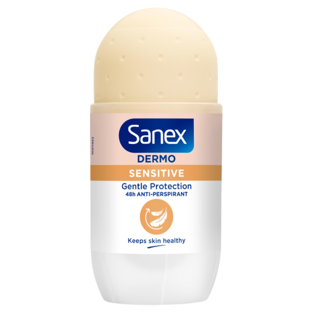دئودورانت ضدتعریق ضدحساسیت 48 ساعته درمو سنسیتیو سانکس برای پوست حساس Sanex Dermo Sensitive Roll On Anti-Perspirant Deodorant