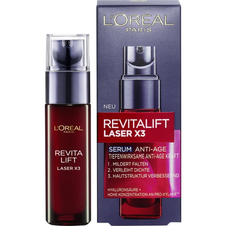 سرم ضدچروک، بازسازی‌کننده و لیفت صورت رویتالیفت لیزر لورآل پاریس L'Oréal Paris Revitalift Laser X3 Serum