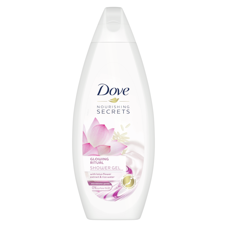 شامپو بدن داو عصاره گل نیلوفر ژاپنی و آب برنج  DOVE Glowing Ritual Lotous Flower & Rice Water