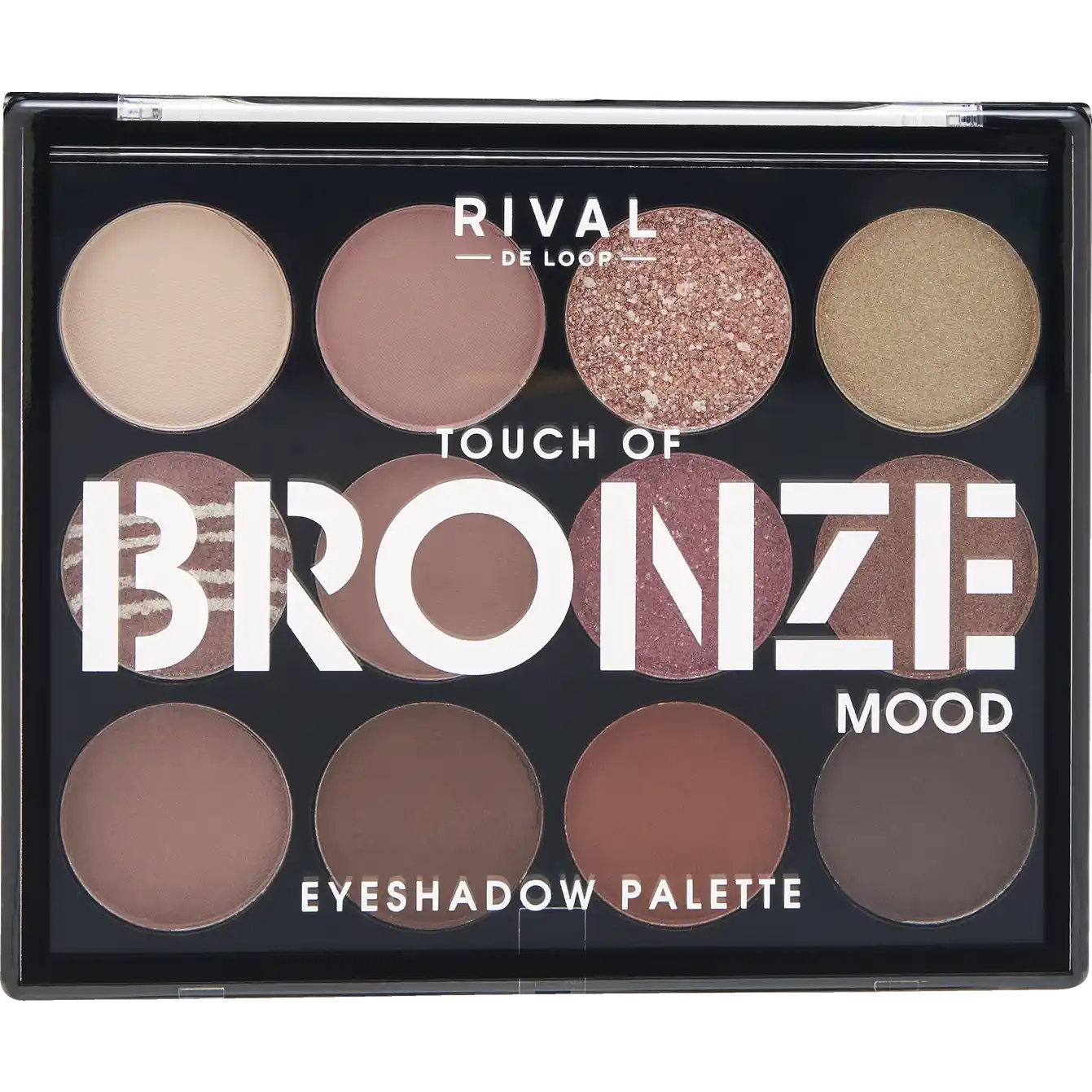 پالت سایه ۱۲ رنگ ریوال د لوپ تاچ آو برانز مود Rival de Loop Touch of Bronze Mood Eyeshadow Palette