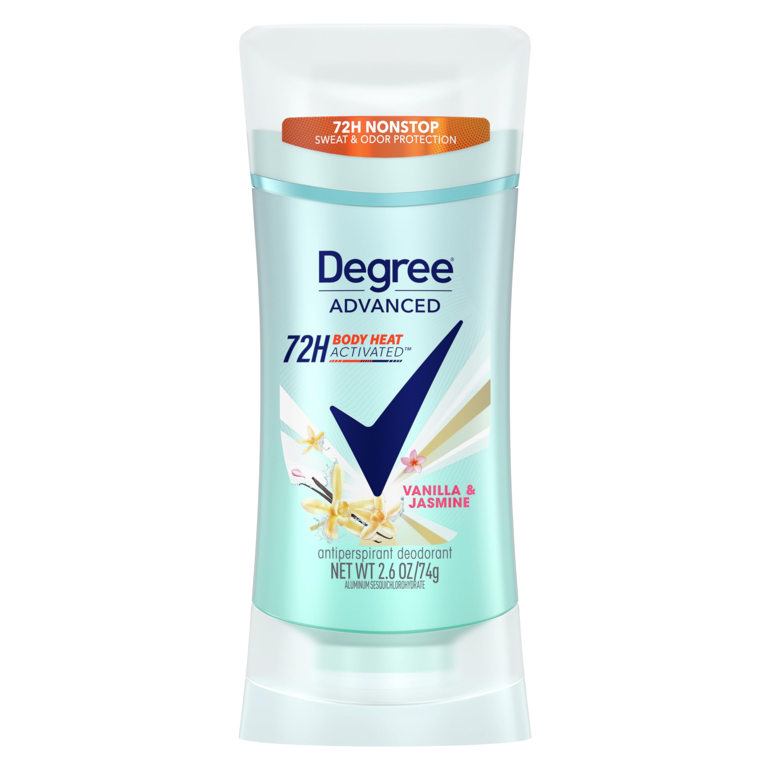 دئودورانت ضدتعریق دگری ادونسد 72 ساعته وانیل و یاس  DEGREE Advanced Antiperspirant Vanilla & Jasmine 72h