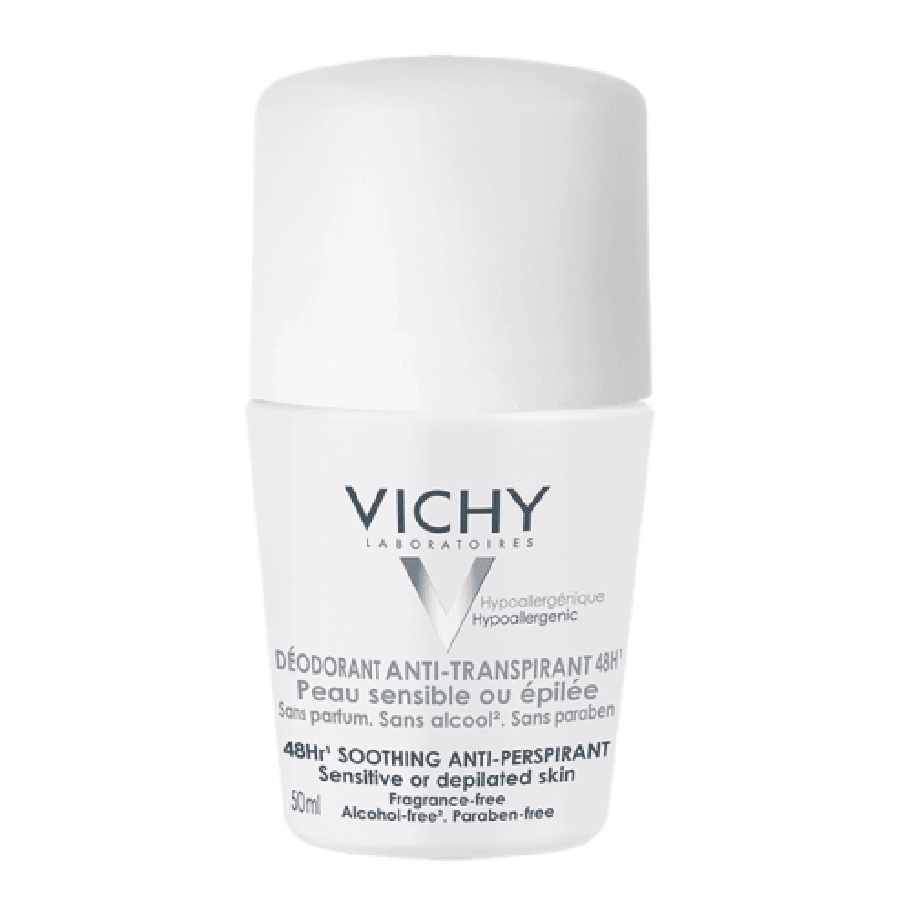دئودورانت و ضدتعریق رولی ۴۸ ساعته ویشی مخصوص پوست حساس Vichy 48 Hours Anti Perspirant Deodorant for Sensitive Skin