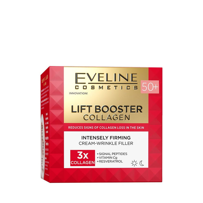 کرم صاف‌کننده و پرکننده چروک اولاین کلاژن لیفت بوستر 50+  EVELINE Collagen Lift Booster