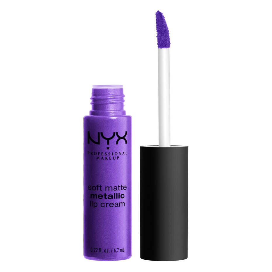 رژلب کرمی مایع مات متالیک نیکس با ذرات مرواریدی NYX Soft Matte Metallic Lip Cream